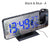 Multi-Function Radio Projection Alarm Clock Creative LED Mirror Clock Electronic Digital Clock, White