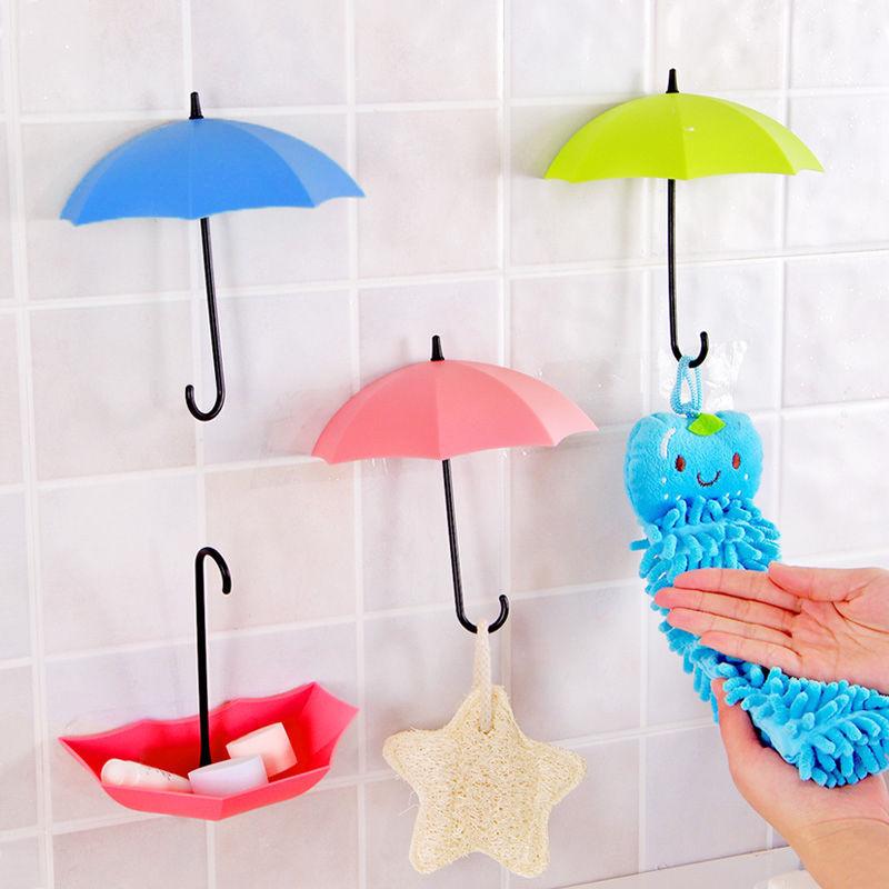 Umbrella Shaped  Key Hanger Rack Decorative Holder Wall Hook For Kitchen Organizer Bathroom Accessories