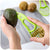 3 in 1 Avocado Slicer Shea Corer Butter Peeler Fruit Cutter Pulp Separator Vegetables Tool, Green