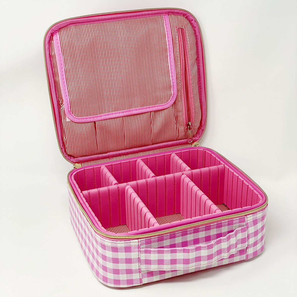 Checkered Glam Girl Makeup Organizer Case