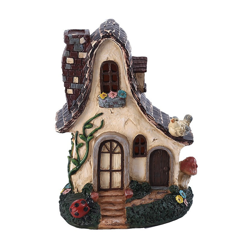 Garden Fairy Tale Cabin Decoration Outdoor Decorative Resin Garden Decoration