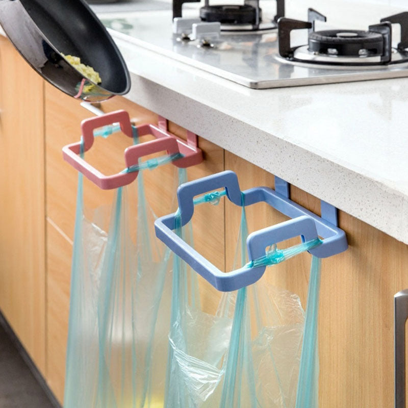 Kitchen Hanging Cabinet Door Garbage Rack Door Back Garbage Bag Bracket