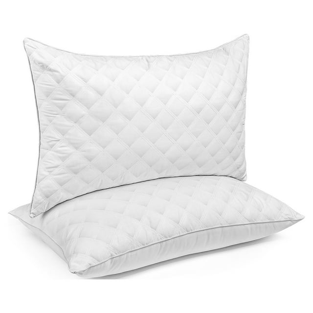 Set of 2 Bed Pillows for Side Sleeper Queen (20" x 30") Size Pillows, White