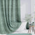 Fabric Shower Curtain Green Striped Polyester Bathroom Shower Curtains 72" x 72"