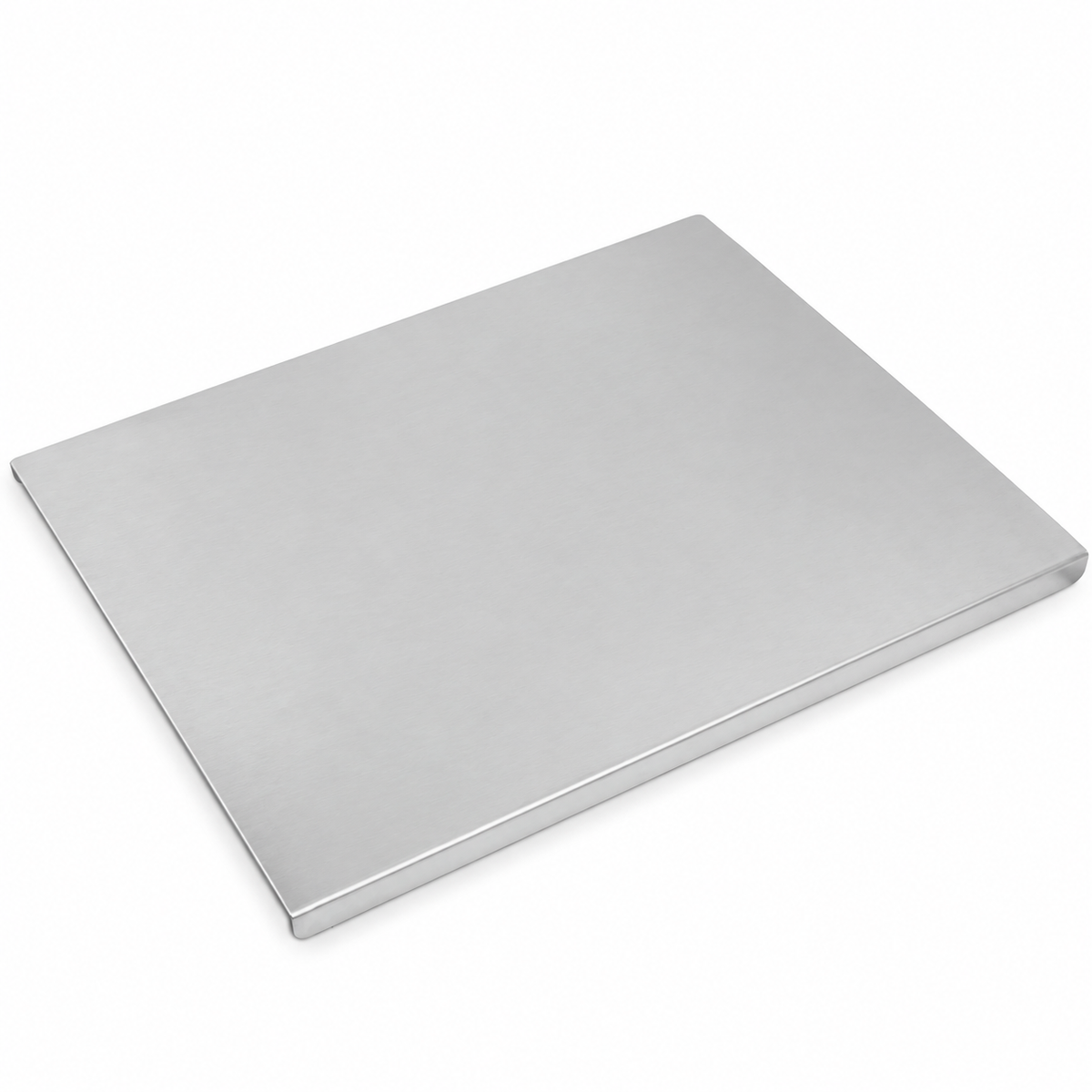 Stainless Steel Cutting Board with L-Shaped Folded Edge – Large Kitchen Chopping Board for Vegetables, Dough Kneading &amp; Countertop Protection