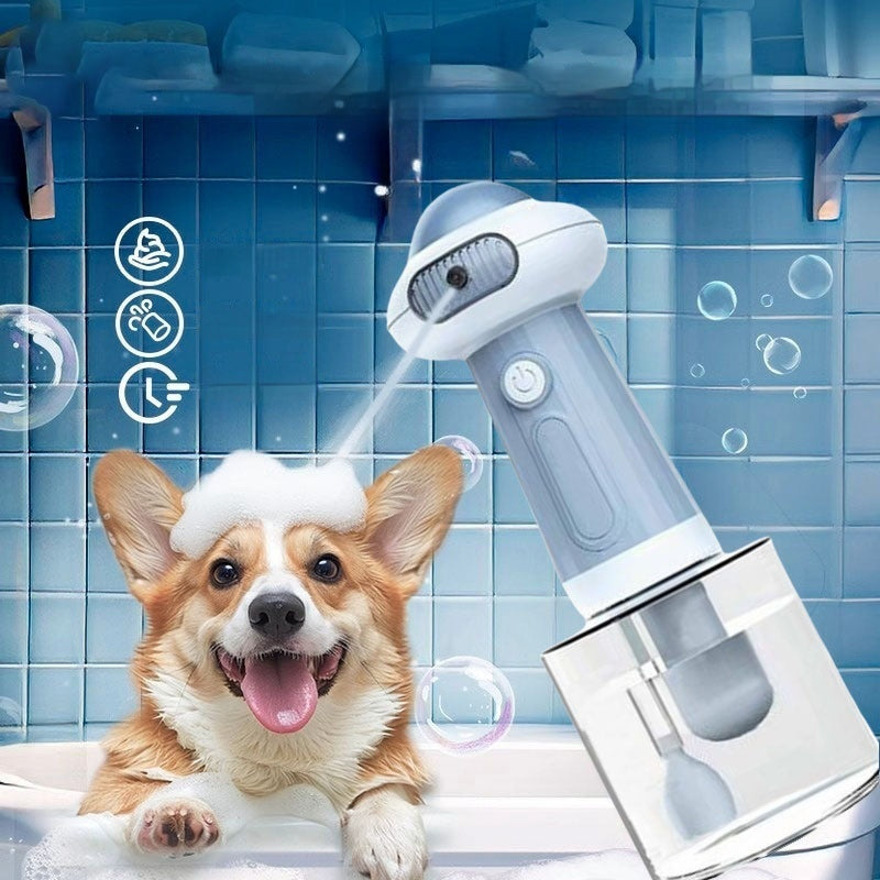 Automatic Pet Bath Shower with Foaming Dispenser