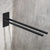 No-Drill Stainless Steel Towel Rack Two-Arm Towel Holder for Bathroom (Black)