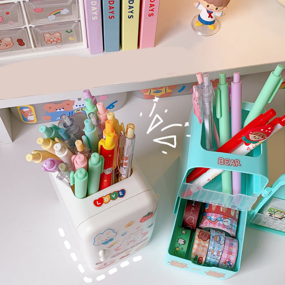 Refrigerator Pen Holder Cute Large Capacity Desktop Storage