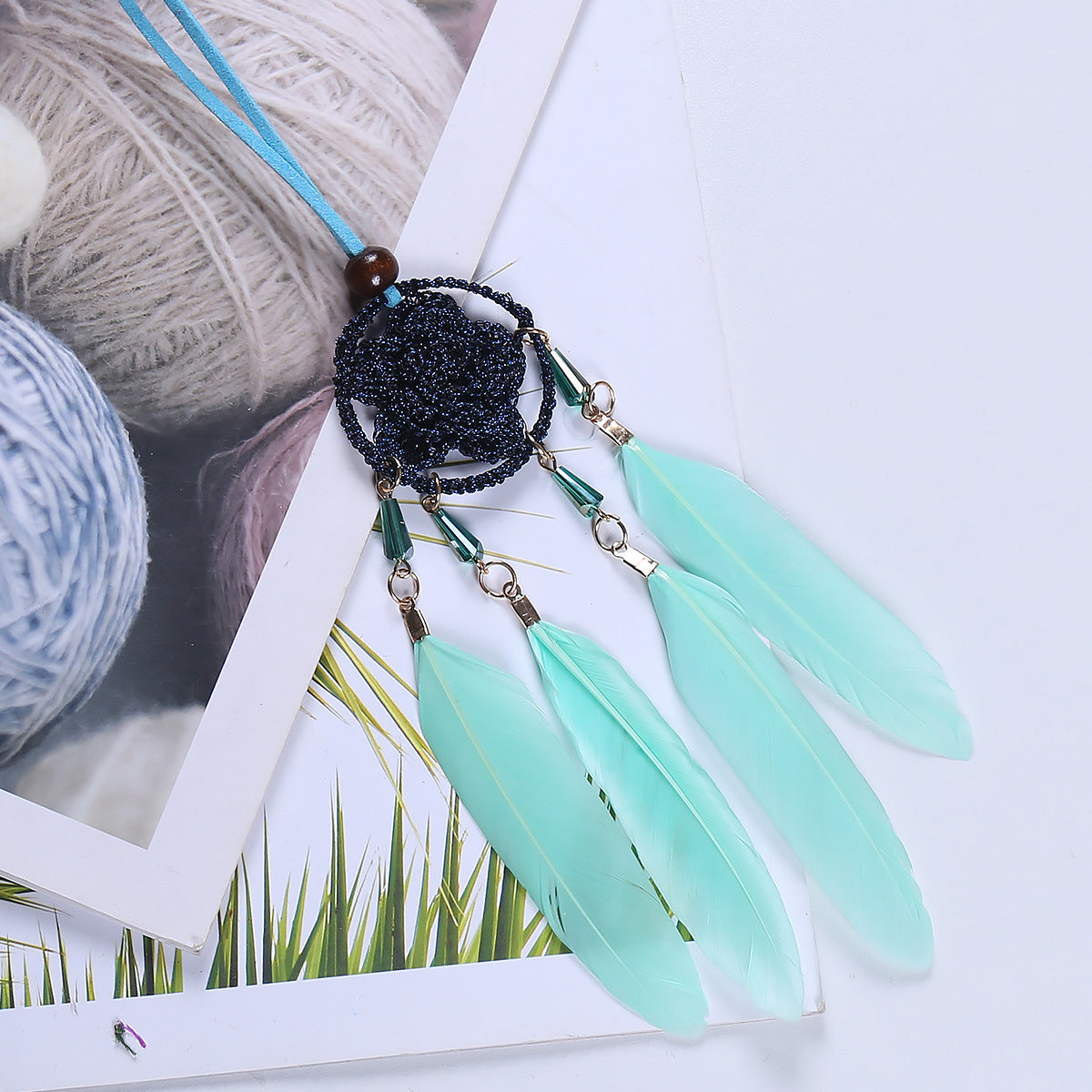 Feather Dream Catcher Hanging Ornament Car Accessories Boho Chic Car Charm