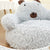 Cute Alpaca Cat Bed House Nest Warm Comfortable Pet Bed 60CM (Gray)