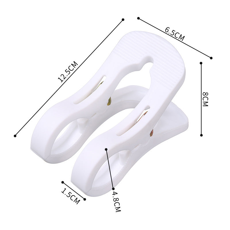 Drying Quilt Clothes Clip 5 Pack, Multi-Functional Strong Quilt Clip Plastic Drying Clip (White)