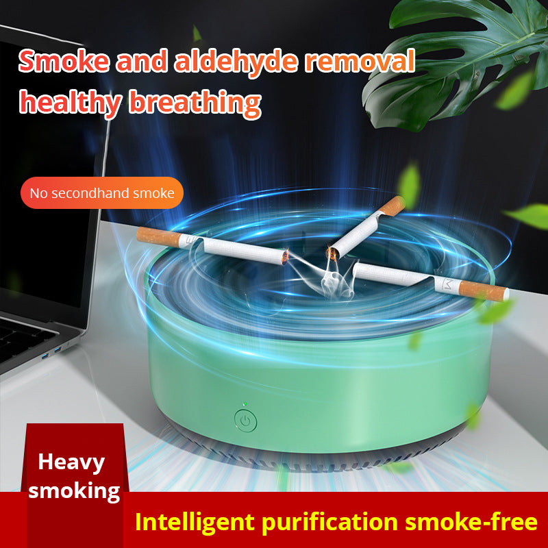 Household Anion Oxidation Purifier Small Self Suction Multi-Function Intelligent Passive Smoking Dust Removal Ashtray