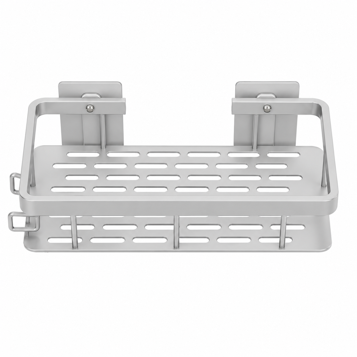 No-Drill Bathroom Storage Shelf &amp; Kitchen Organizer Rack (Light Gray)