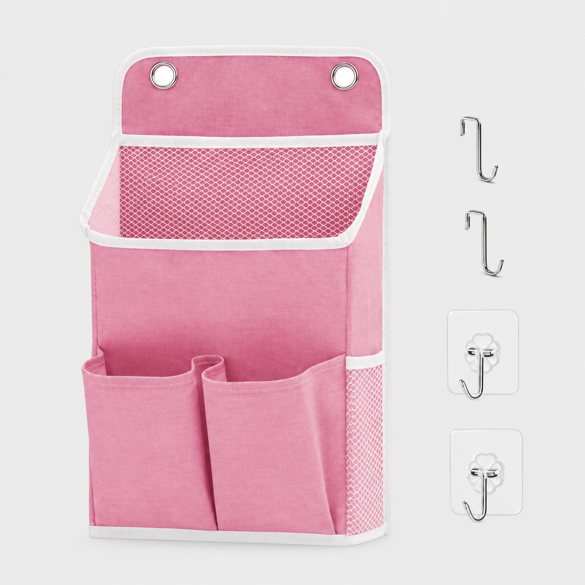 Hanging Basket Organizer, Over The Door Storage Organizer with Pockets, Wall Mounted Hanging Storage Bag for Home, Closet, Office, Bedroom &amp; Camper