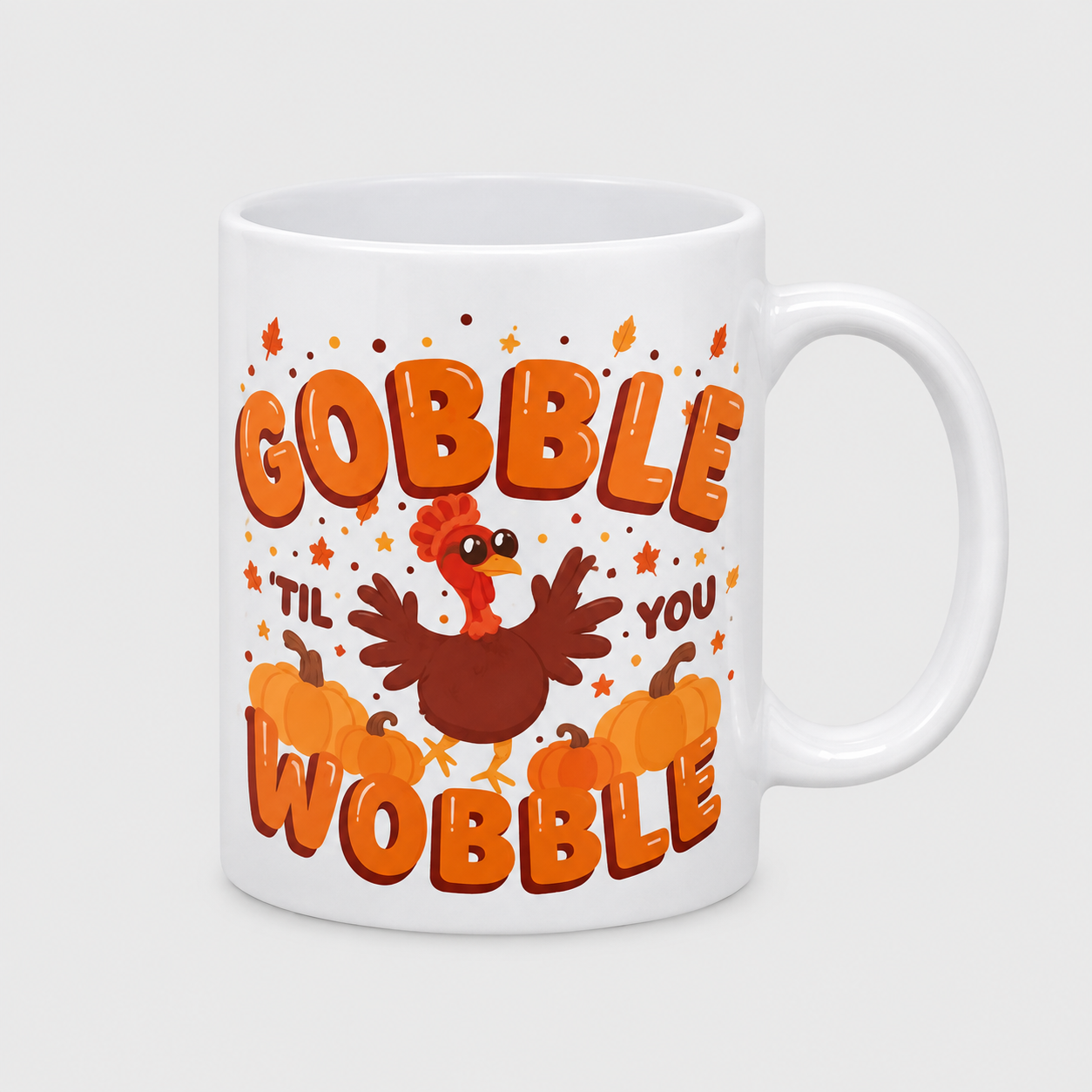 Thanksgiving Gobble Wobble 11 oz Ceramic Coffee Mug