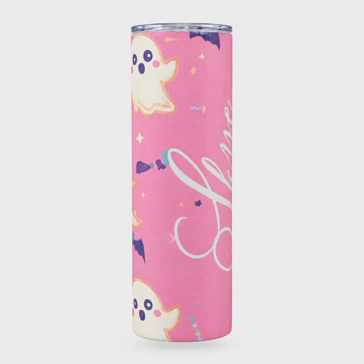 Custom Halloween Tumbler with Name | Personalized Insulated Stainless Steel Cup Straw | 20-Ounce | Personalized Gifts for Friends and Family
