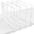 Clear Acrylic Closet Shelf Bookcase Divider 4PCS, Home Use Wardrobe Shelf Bookcase Divider Baffle Commodity Storage