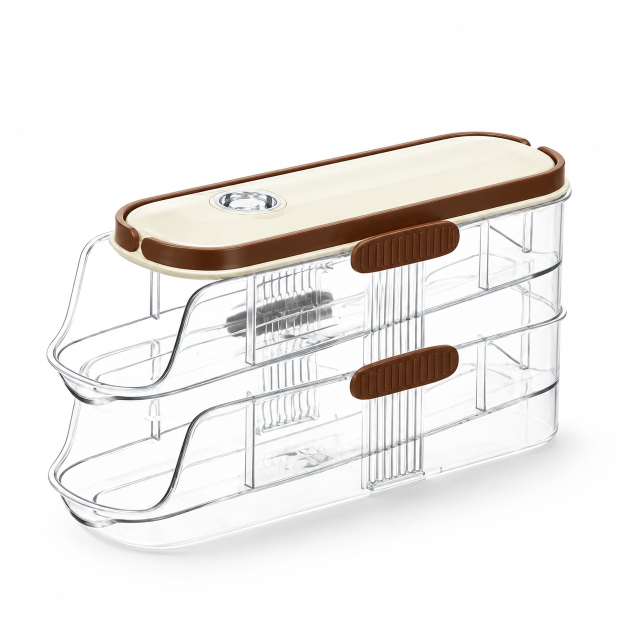 2-Tier Stackable Egg Storage Box with Date Marker – Clear Refrigerator Organizer for Fresh Egg Storage and Space-Saving Kitchen Organization