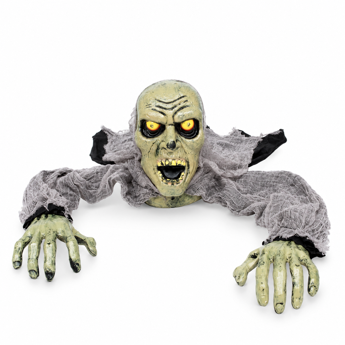 Halloween Groundbreaker Zombie Decoration with Sound and Flashing Eyes – Indoor &amp; Outdoor Yard Prop