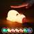 Cute Capybara Night Light: USB Rechargeable Silicone Lamp with Dimming (Kids Room Decor)