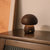 Cute Wooden Mushroom Night Light, 1 Piece, Dark Walnut