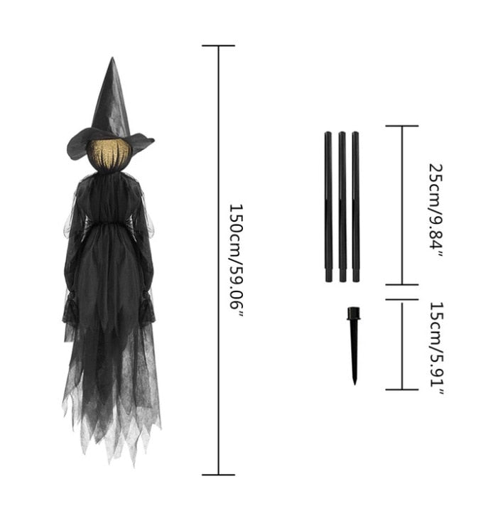 Spooky Halloween Witch Decoration for Indoor or Outdoor Decoration