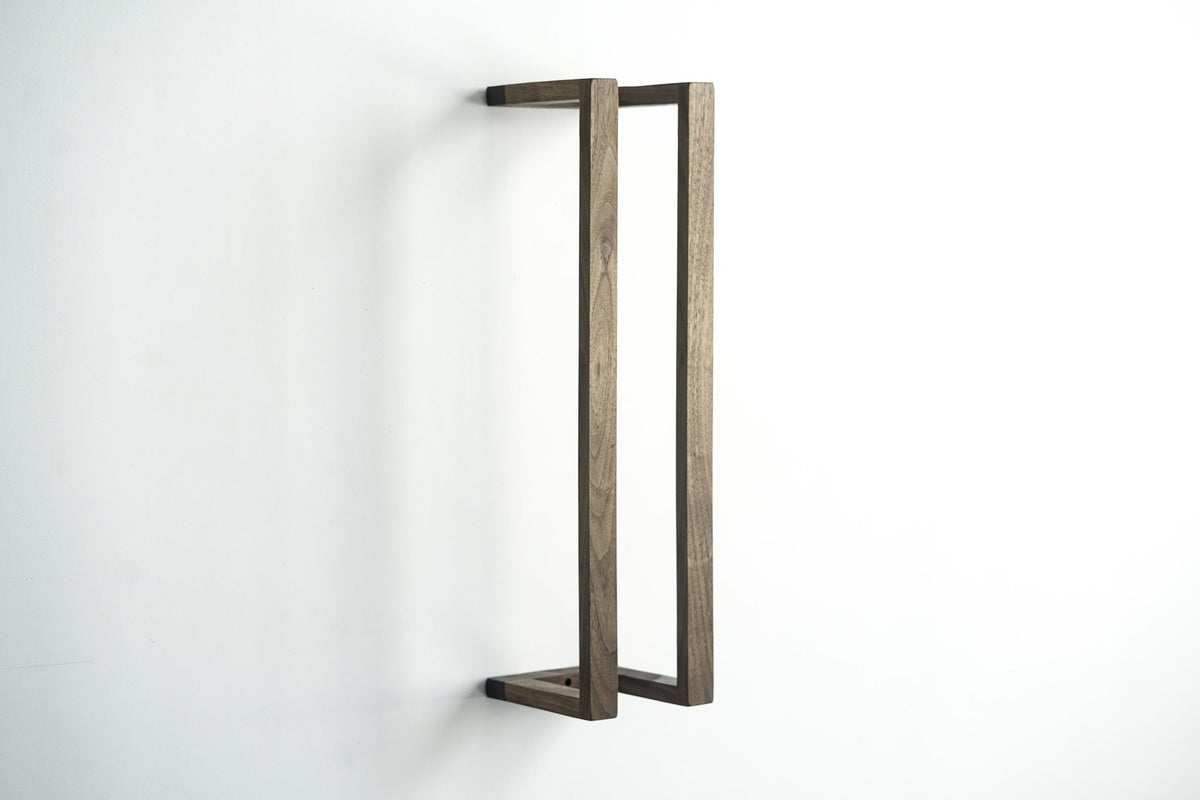 Minimalist Hardwood Paper Towel Wall Rack