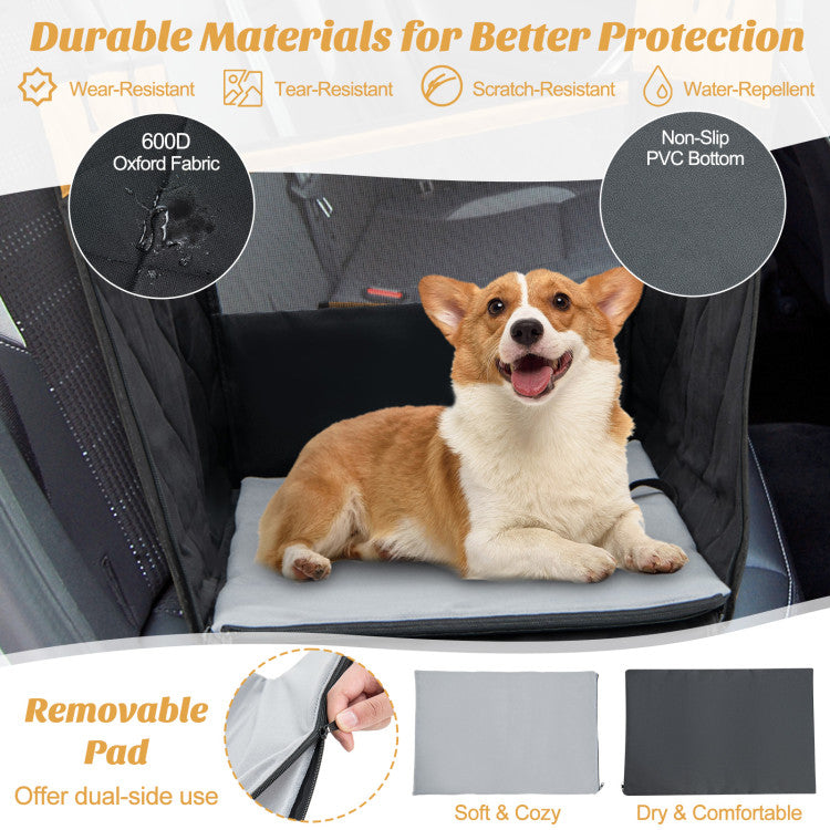 Dog Bed with Headrest and Removable Washable Cover