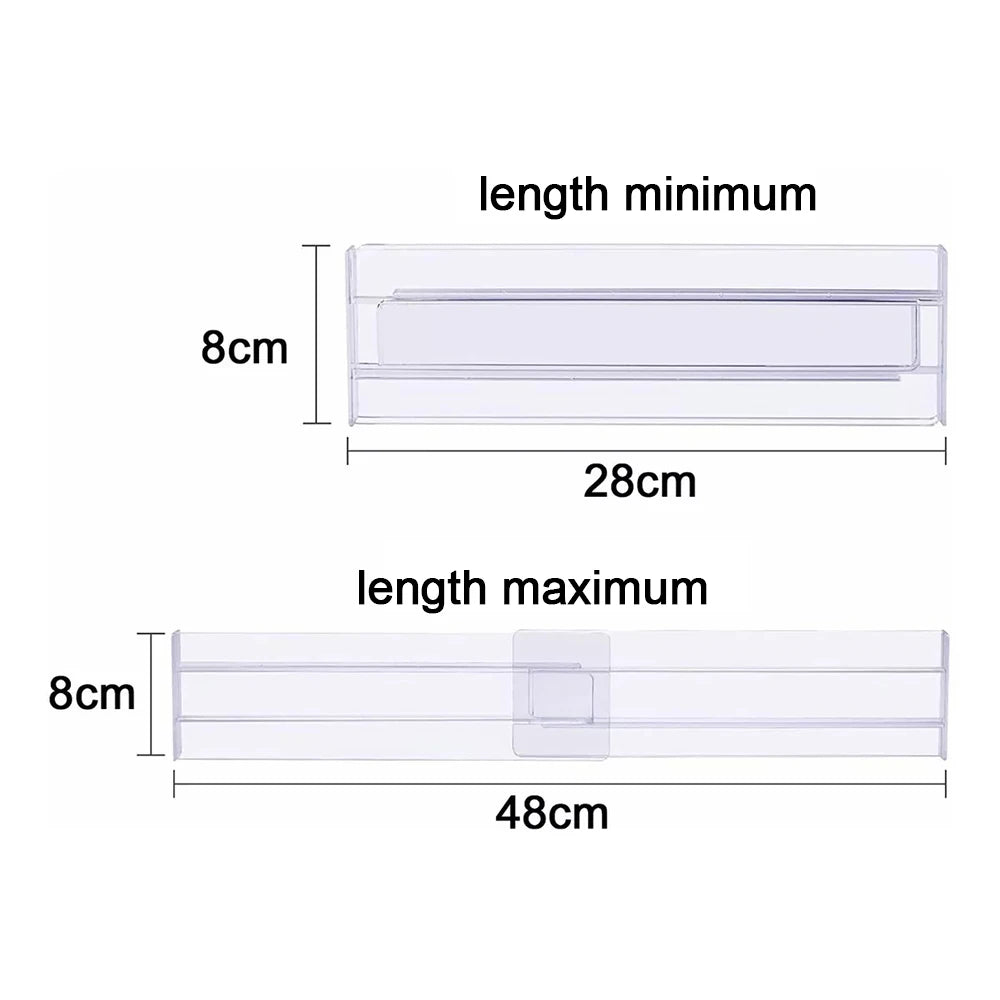 Drawer Dividers Organizers 4 Pack, Adjustable Expandable from 27.5-52cm 8CM High Kitchen Drawer Organizer