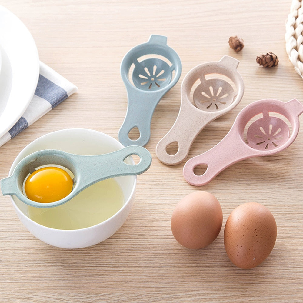 Kitchen Eggs Tool Egg Yolk Separator Egg Divider Protein Separation Hand Eggs Gadgets Kitchen Accessories, Beige