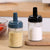 Seasoning Jar Glass Salt Shaker Spoon Cover, 1 Pack Kitchen Seasoning Jar Household Seasoning Bottle Sugar Jar