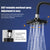 High Pressure Shower Head 360 Degree Rotatable for Bathroom Shower (Black)