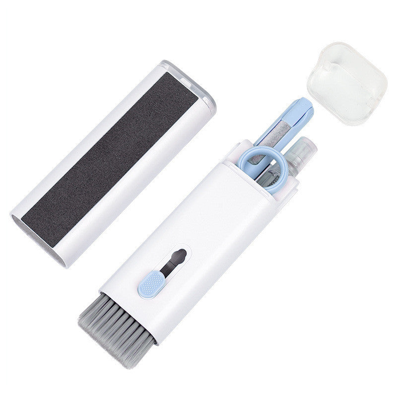 7 in 1 Multifunctional Cleaning Kit Keyboard Cell Phone Screen Cleaning Artifact Bluetooth Headset Mini Cleaning Pen, Blue