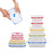 Airtight Food Containers Pack of 5, Collapsible Silicone Food Storage Containers