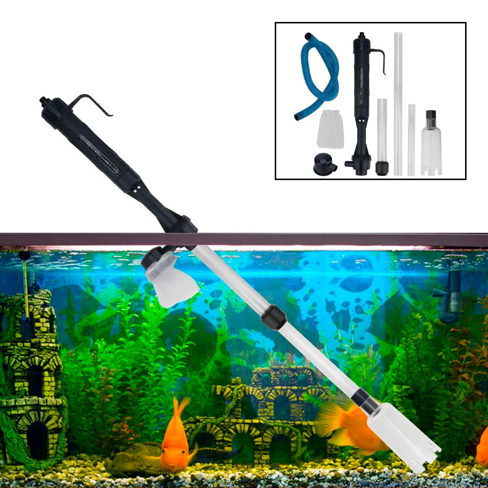 Electric Changing Water Waste Remover Vacuum Gravel Cleaner Tool Aquarium Fish Tank Pipe Filters Tools