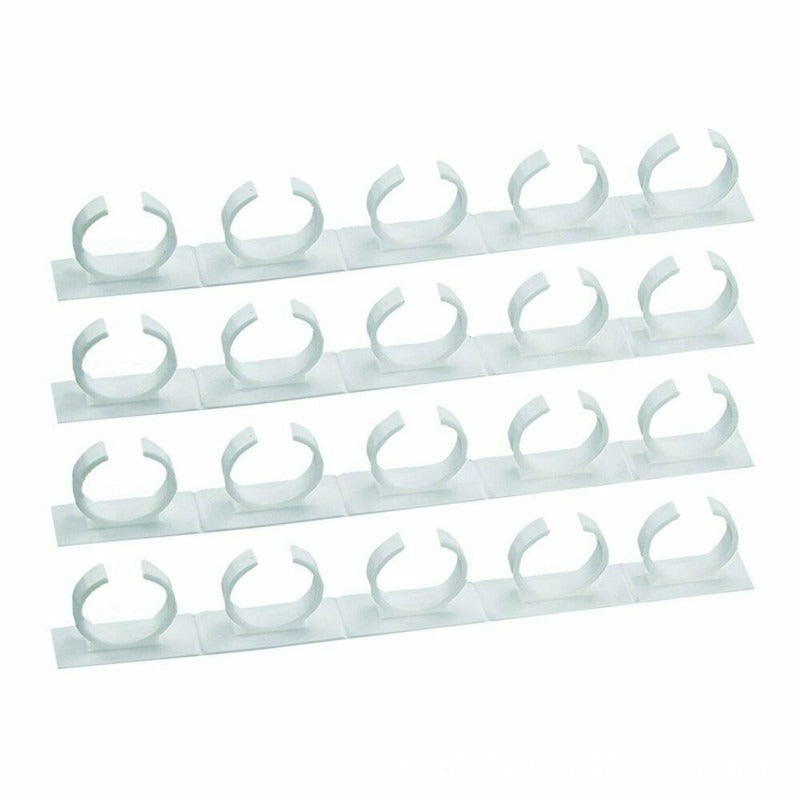 Bottle Mouth Clip Seasoning Can Storage Shelf Kitchen Organizer (White 4 Pack, 3M Adhesive)