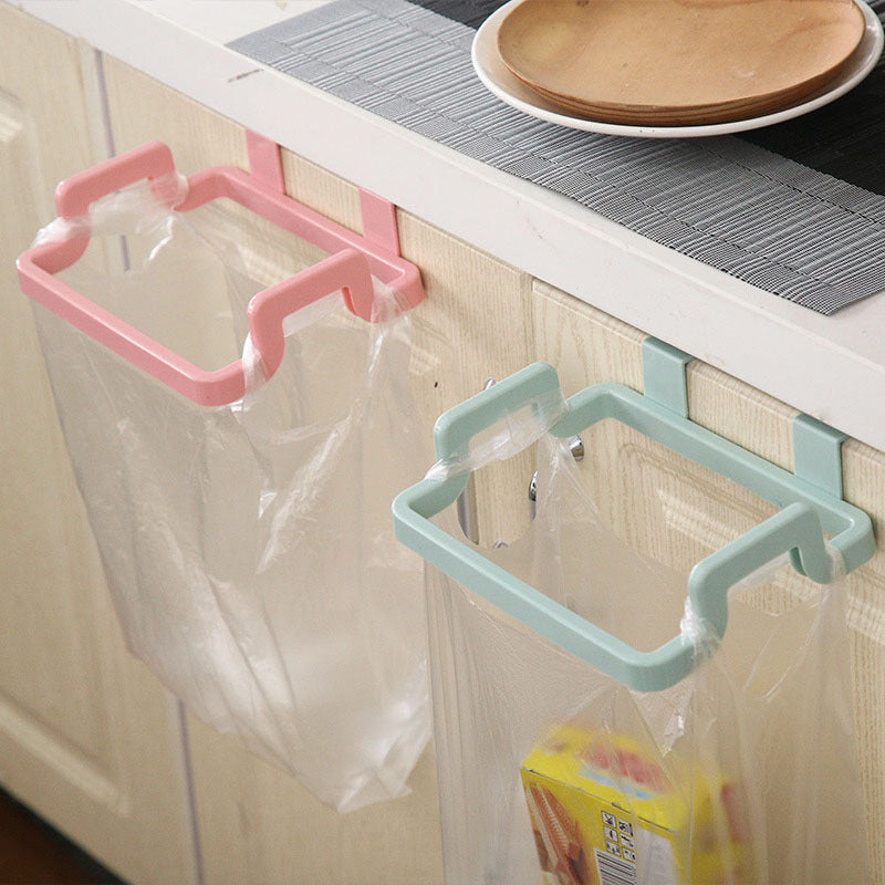 Kitchen Hanging Cabinet Door Garbage Rack Door Back Garbage Bag Bracket