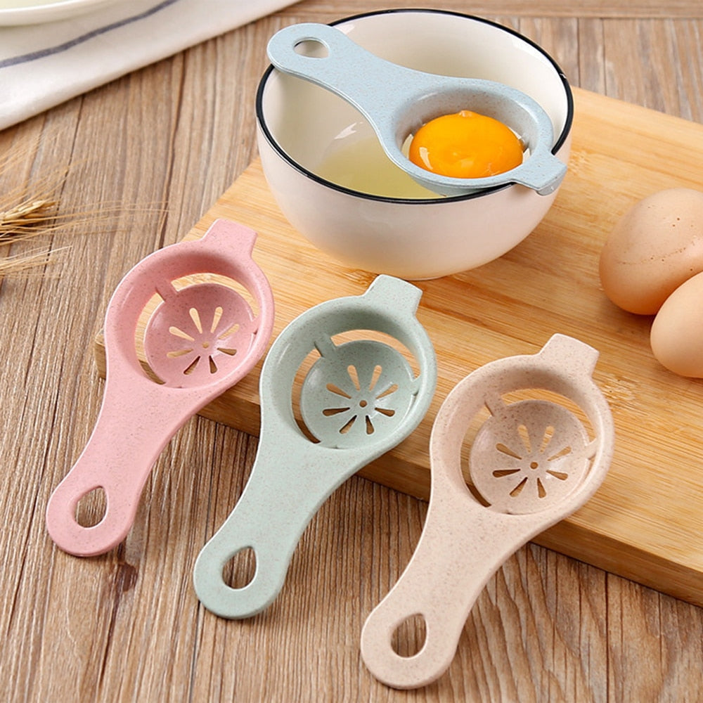 Kitchen Eggs Tool Egg Yolk Separator Egg Divider Protein Separation Hand Eggs Gadgets Kitchen Accessories, Beige