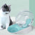 Elevated Cat Feeder Ergonomic Cat Bowl Set for Pet Eating and Drinking (Gray)