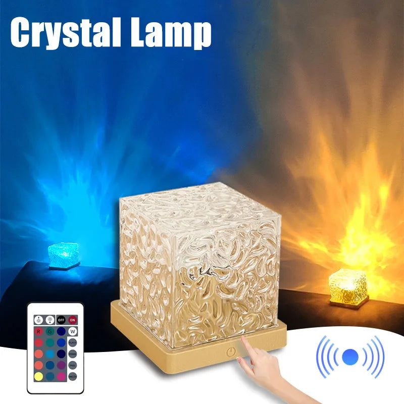 Rotating Water Ripple Lamp Nightlight 16-Color Projector