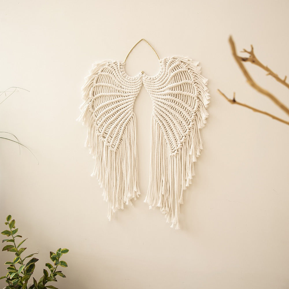 Home Decor Woven Angel Wings Wall Decor Made of Pure Cotton