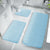 Bath Mat Set, Bathroom Rugs for 3 Pieces, Toilet Mats, Soft Comfortable, Blue