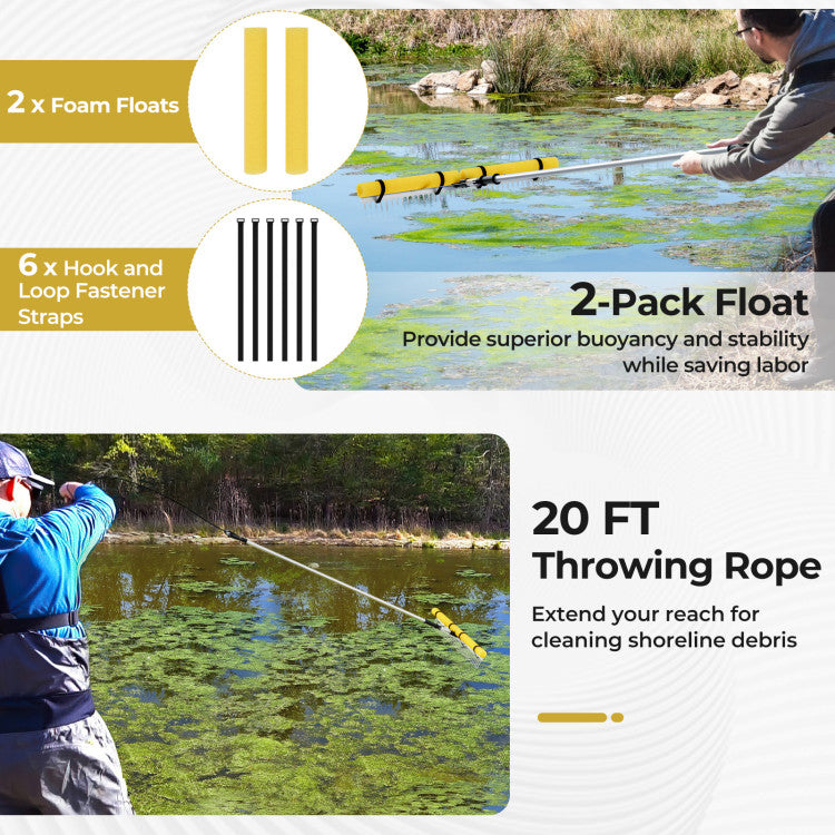 Floating Weed Lake Rake 36” Aquatic Pond Weed Cutter