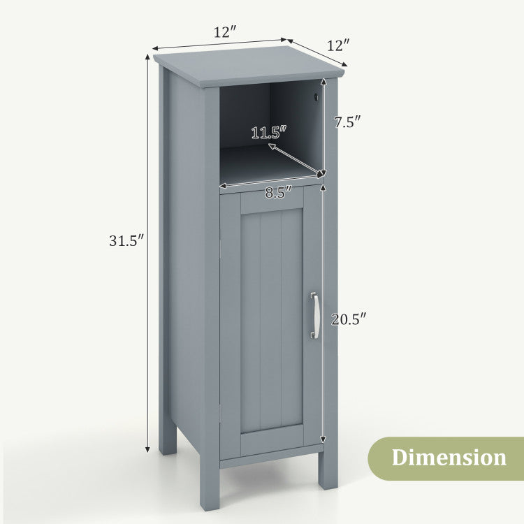 2 Tier Bathroom Storage Cabinet Organizer (Gray)