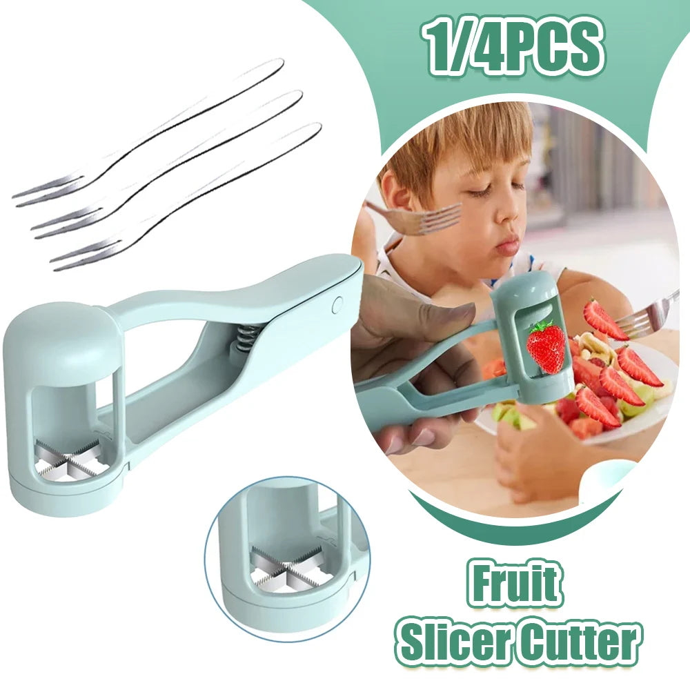 Kitchen Gadget Fruit Slicer Cutter Grape Tools Cherry Tomato Salad Splitter Artifact for Toddlers Small Cut Gadget