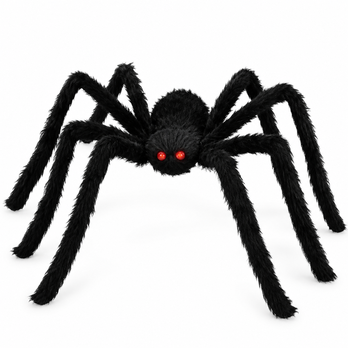 6.6 FT Giant Halloween Spider Decoration – Large Furry Indoor &amp; Outdoor Party Prop