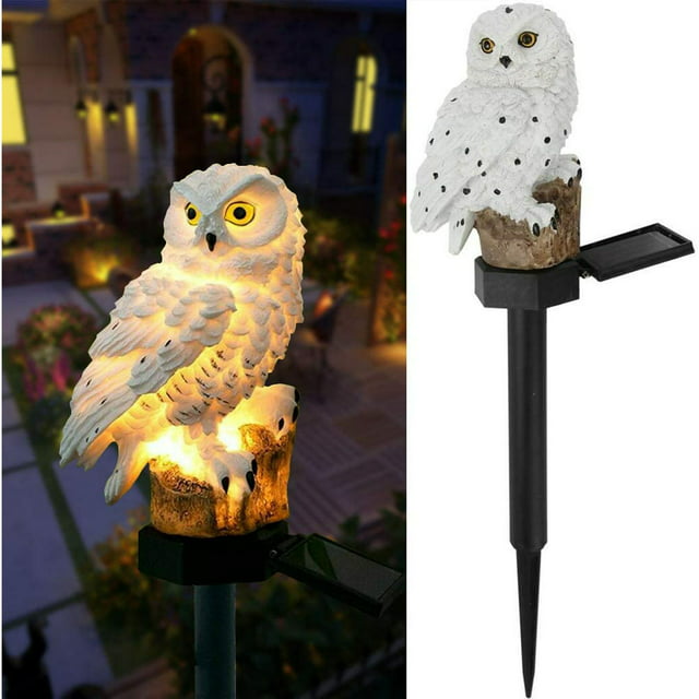 Garden Owl Solar LED Lights with Stake for Garden Lawn Pathway Yard Decoration