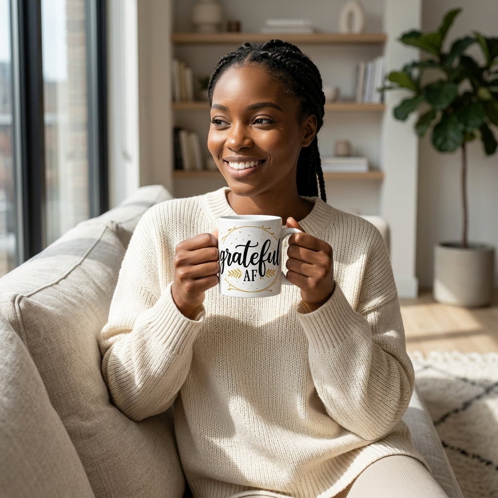 Thanksgiving Grateful AF 11 oz Ceramic Mug