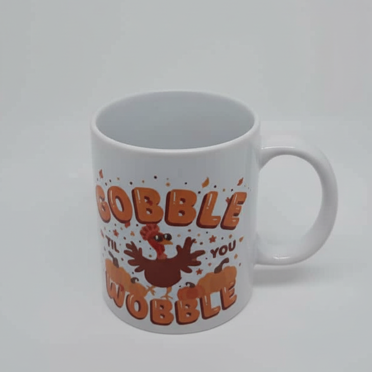 Thanksgiving Gobble Wobble 11 oz Ceramic Mug