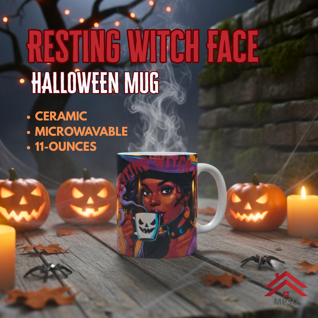 Halloween Mug Resting Witch Face 11 Ounce for Home Office Halloween Gifts
